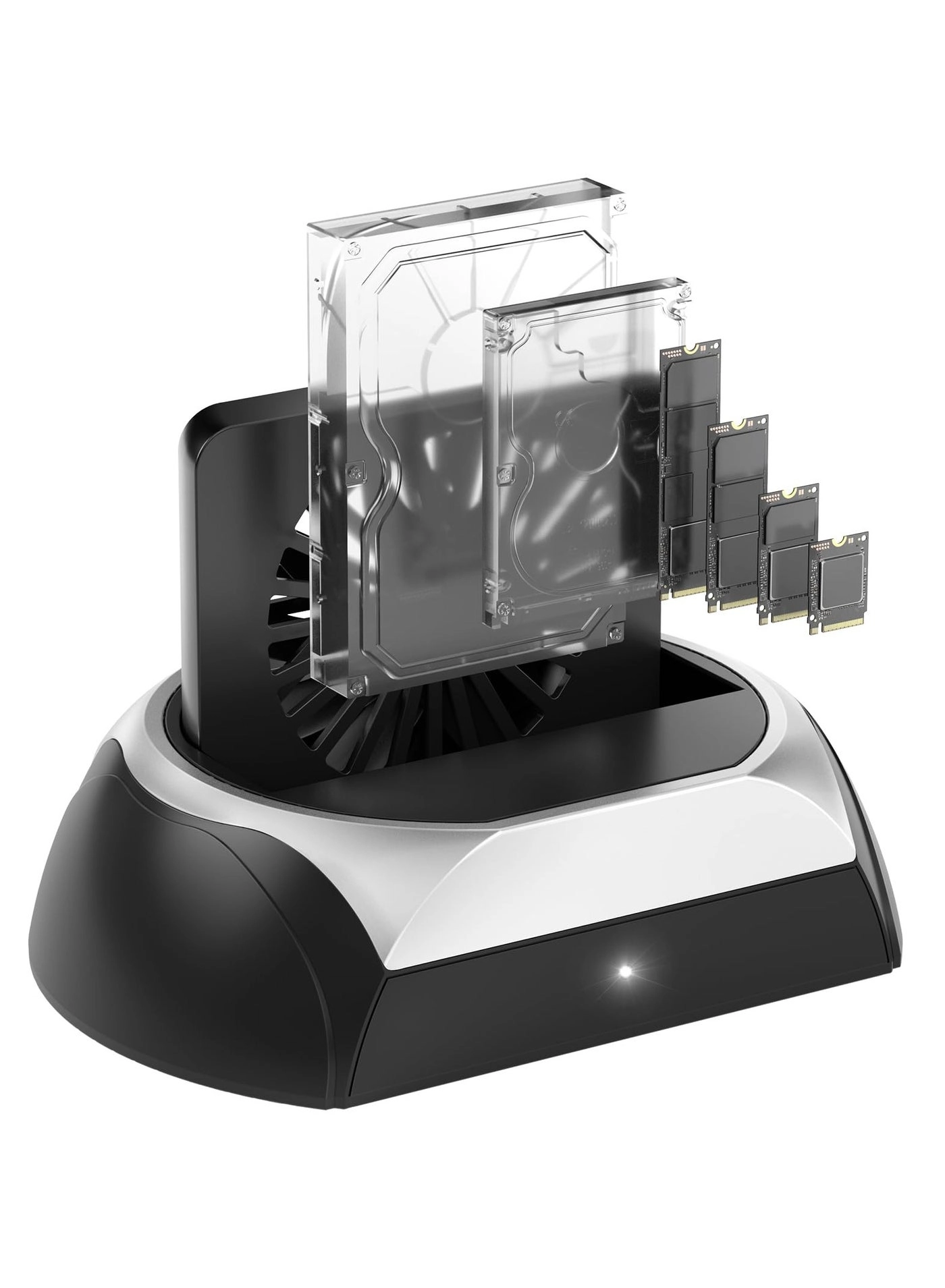SYOSI M.2 NVME SSD Docking Station - Cooling Fan 2.5" & 3.5" SATA Support