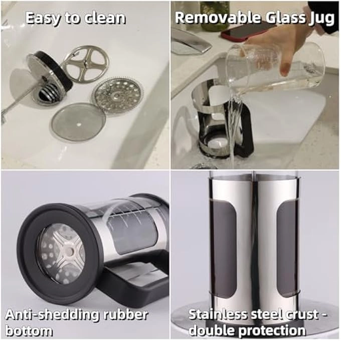 French Press - 350Ml Stainless Steel Filter