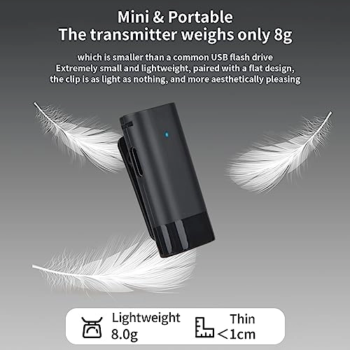 Wireless Clip on Microphone - 2 Transmitters 2.4G