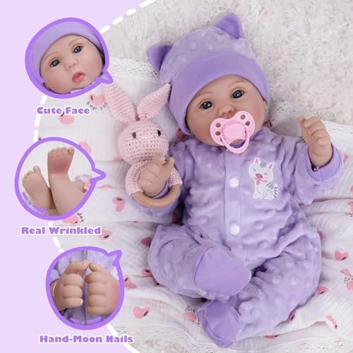 Reborn Baby Doll - 18 Inches Silicone Ages 3+