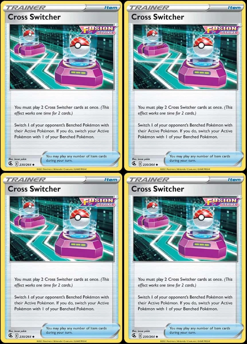Pokémon Cross Switcher 230/264 - Fusion Strike - Trainer Card Lot - 4pcs