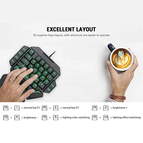 One-Handed Gaming Keyboard - Wireless