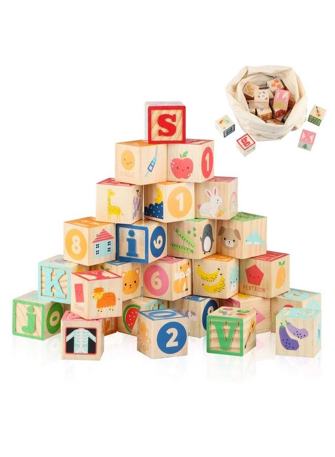 Joqutoys Abc Wooden Building Blocks - 26 pcs