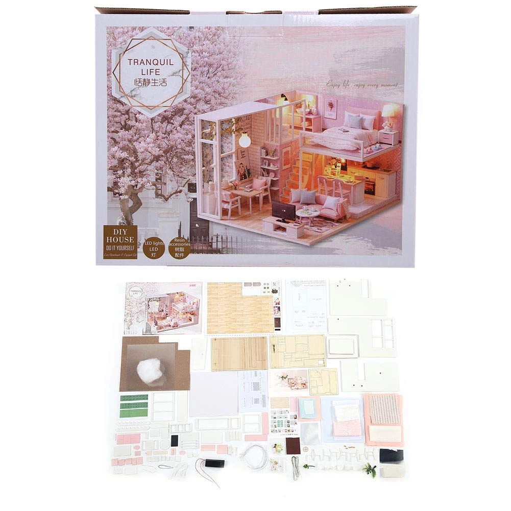 CSHEN DIY Miniature Dollhouse Kit - 1/24