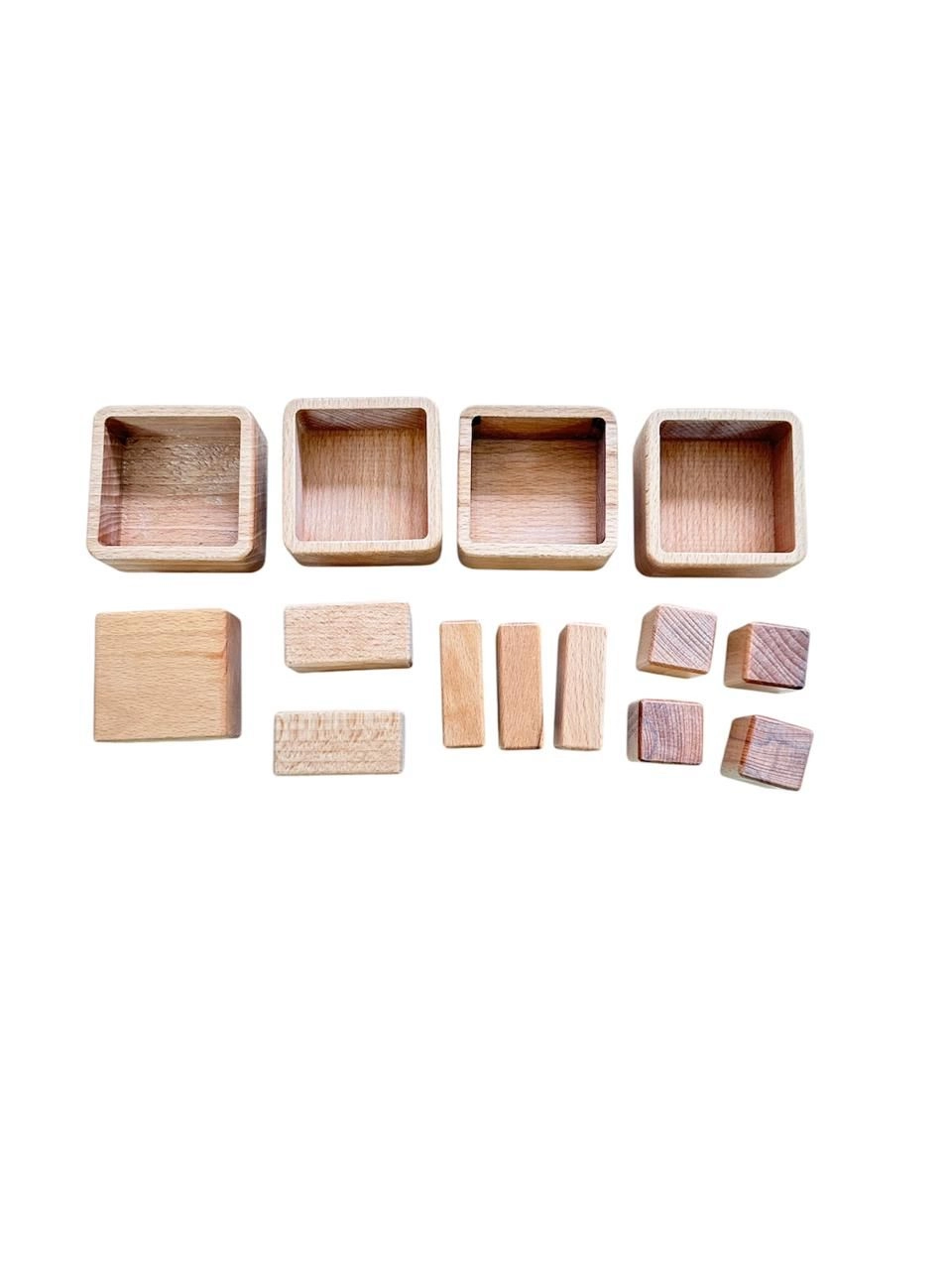 Fraction Cups Square - 3 years and above 14 pieces