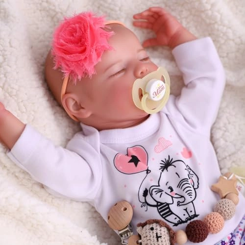 Reborn Baby Doll - 17 Inch Soft Vinyl Can Drink & Pee Ages 3+