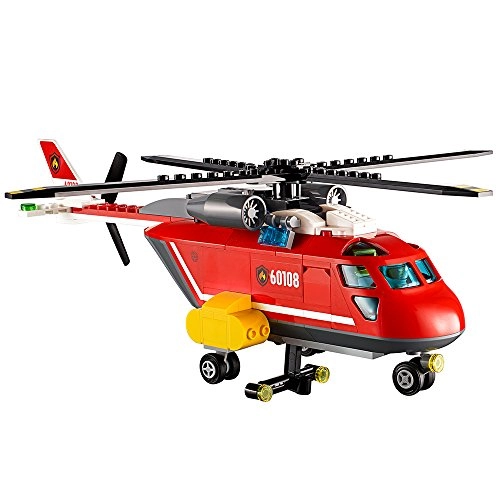 City Fire Response Unit (60108) - 3 Minifigures Helicopter Motorcycle