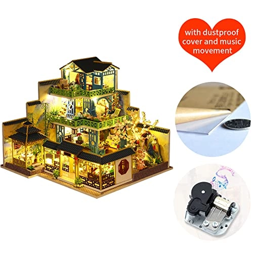 3D Wooden Assembly Dollhouse - Paper Wood P013-zy