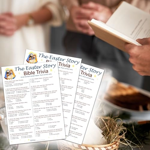 Easter Game Cards - 16 years and up 20 game cards & 1 answer card