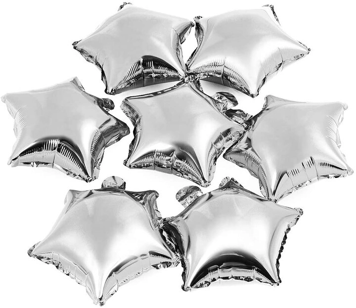 Party Time Trading LLC Star Foil Balloons - 10 Pcs Birthday Anniversary Wedding