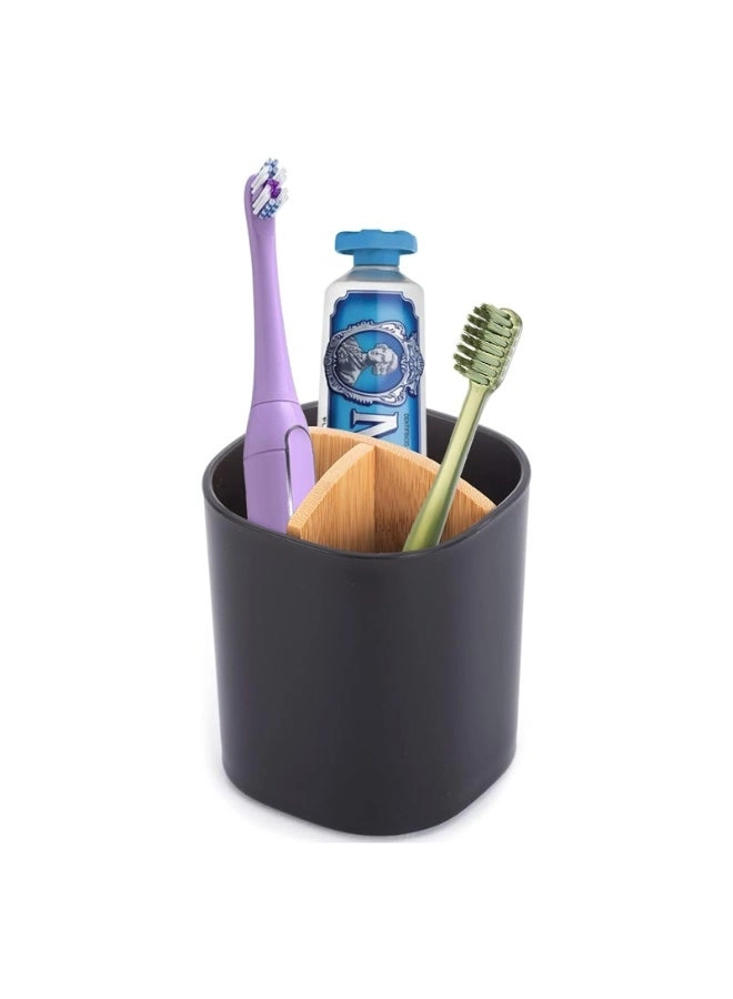 Bamboo Toothbrush Holder - Bathrooms 3 Slots