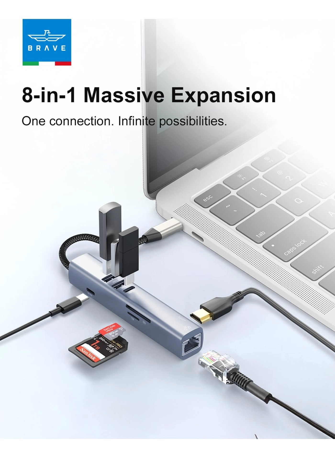 BH-08 - USB-C MacBook Pro MacBook Air iPad Pro Surface Dell HP Lenovo iPhone 17 Samsung Galaxy
