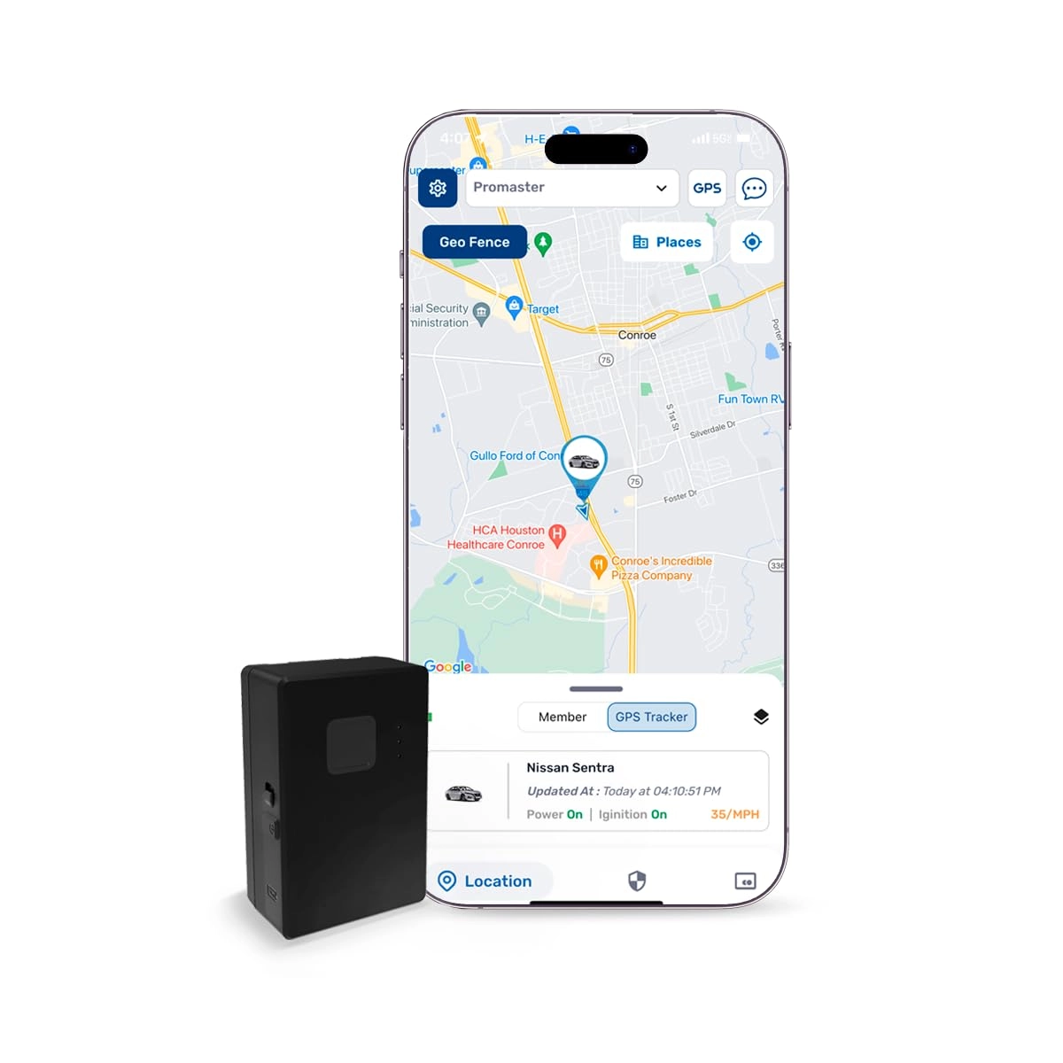 GPS Tracker - 4G LTE Real-Time Splashproof Built-in Magnet