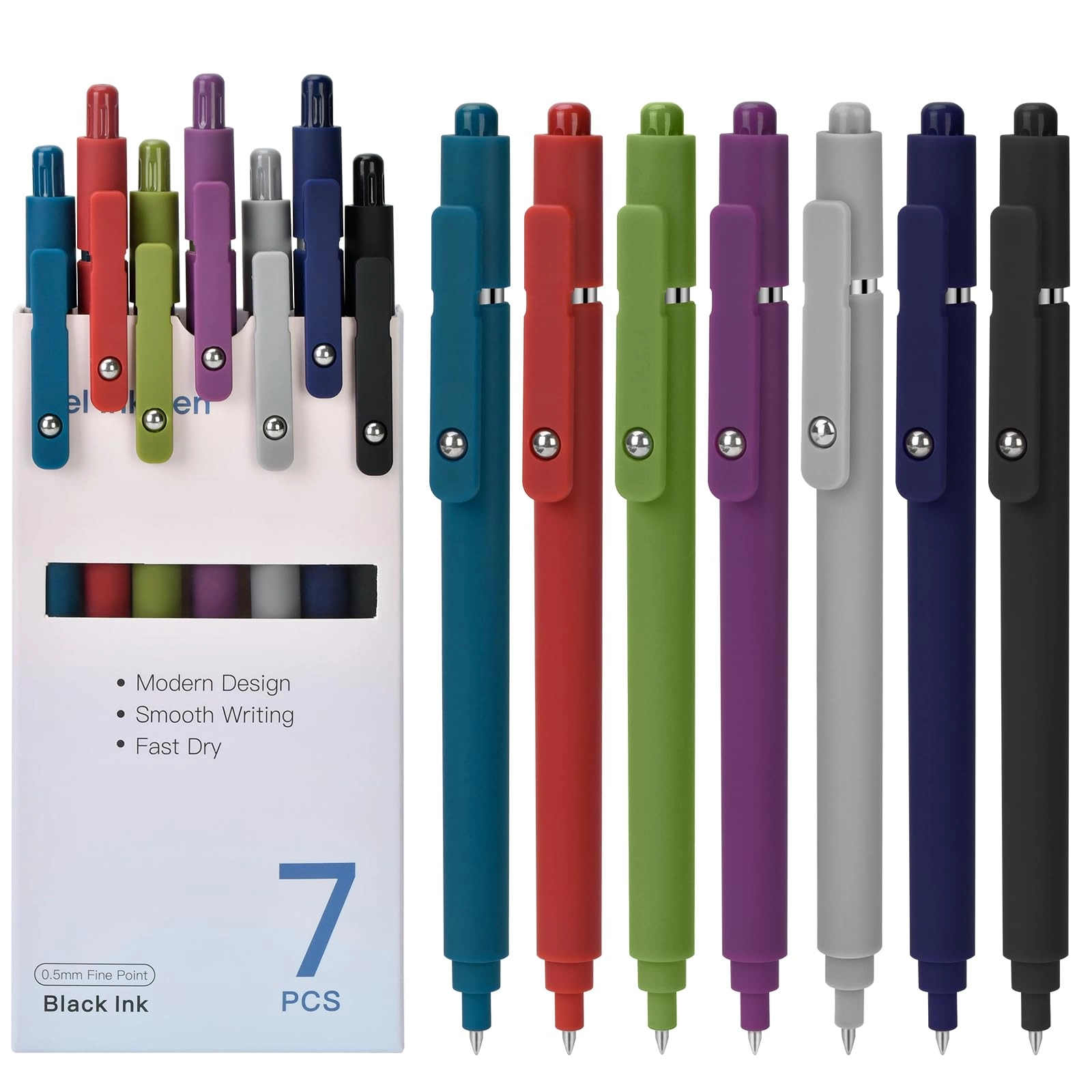 Gel Pens - 7 Pcs 0.5mm