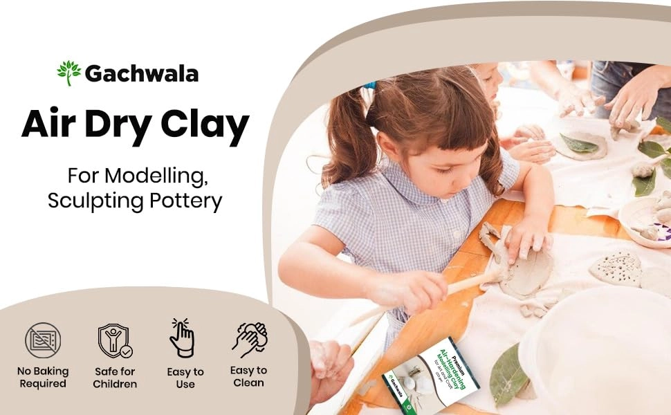 Premium Air Dry Clay - 225gm 2pcs.