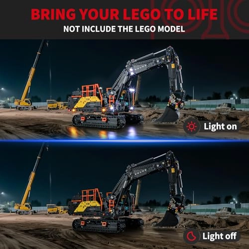 Light Kit for LEGO Technic Volvo EC500 Hybrid Excavator 42215