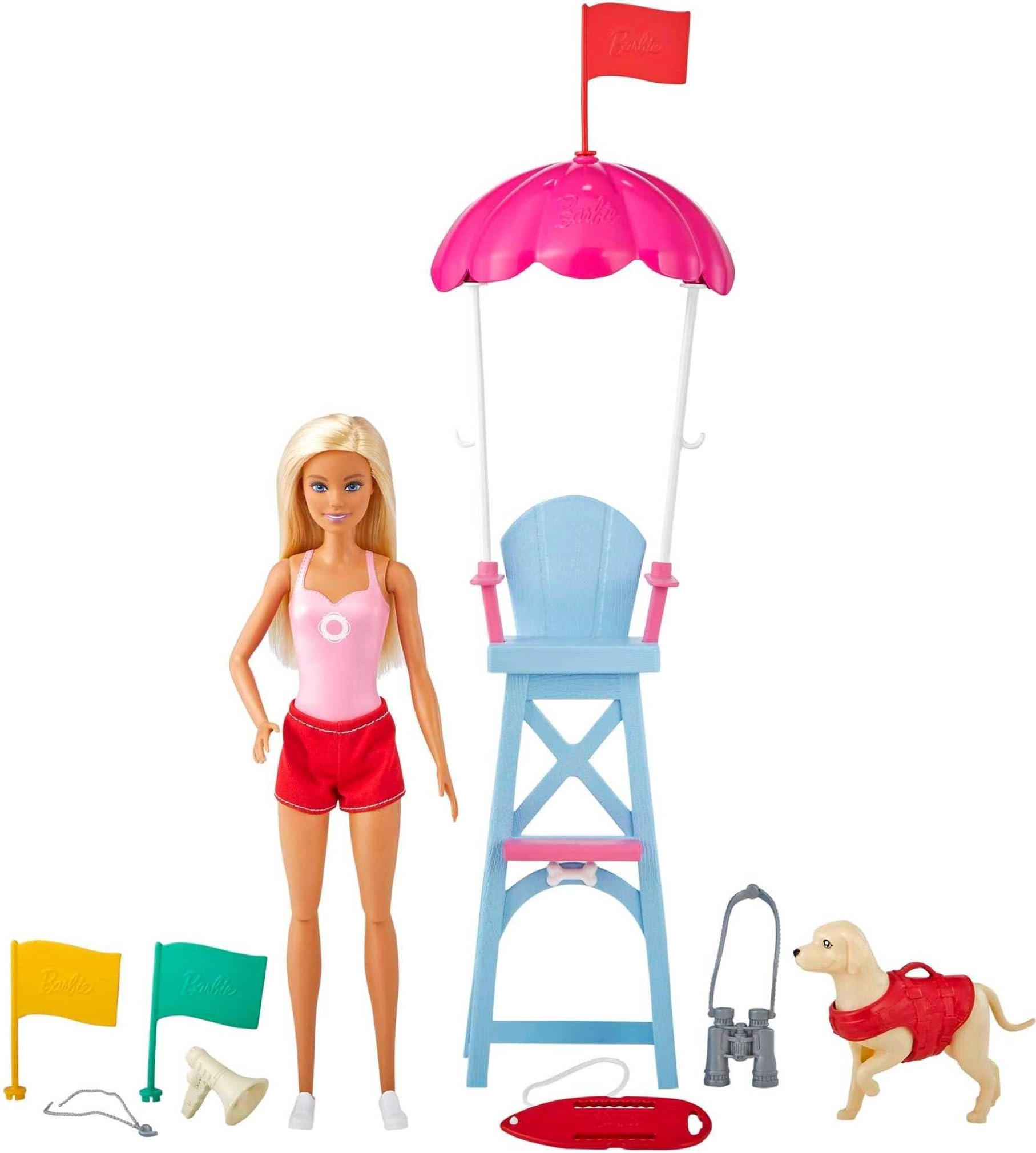 Barbie Careers Lifeguard Doll - Plastic Blonde Hair