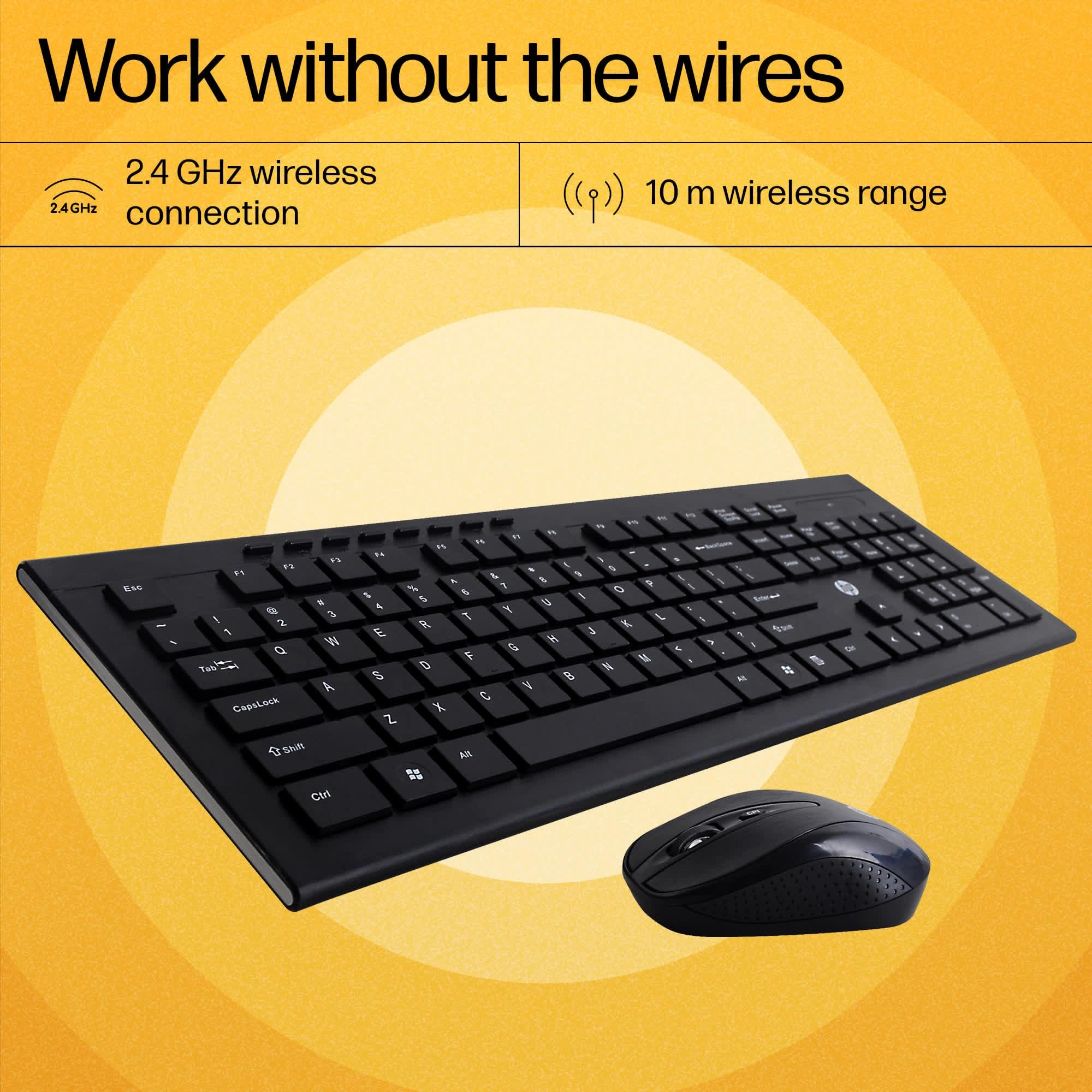 USB Wireless Keyboard and Mouse Combo - QWERTY Wireless