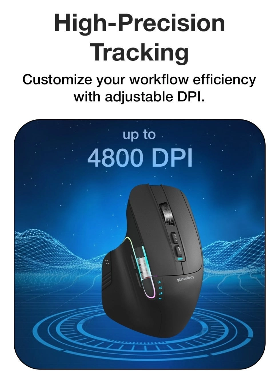 ErgoFlow Pro - 2.4ghz Wireless Bluetooth USB