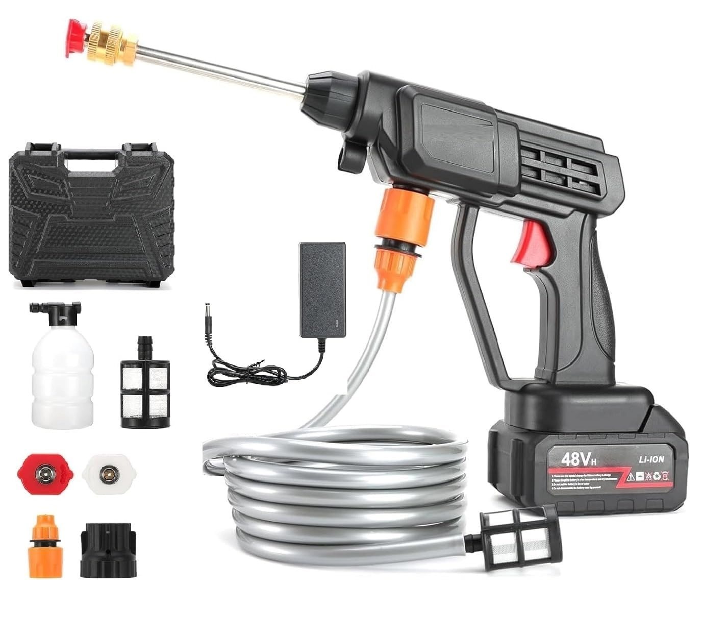 Cordless Electric High Pressure Car Washer - 48V 5M Hose