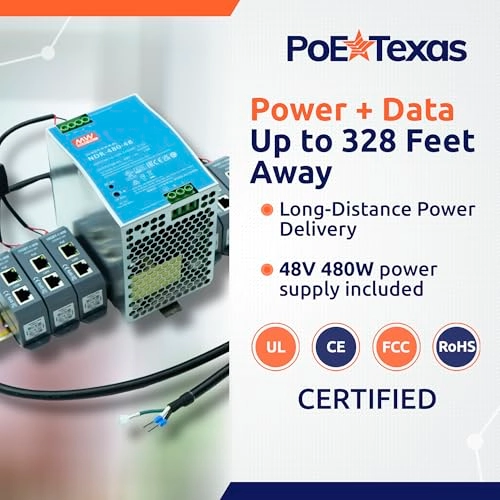 6-Port 10 Gigabit PoE++ Midspan Injector - 48 Volt 480 Watt