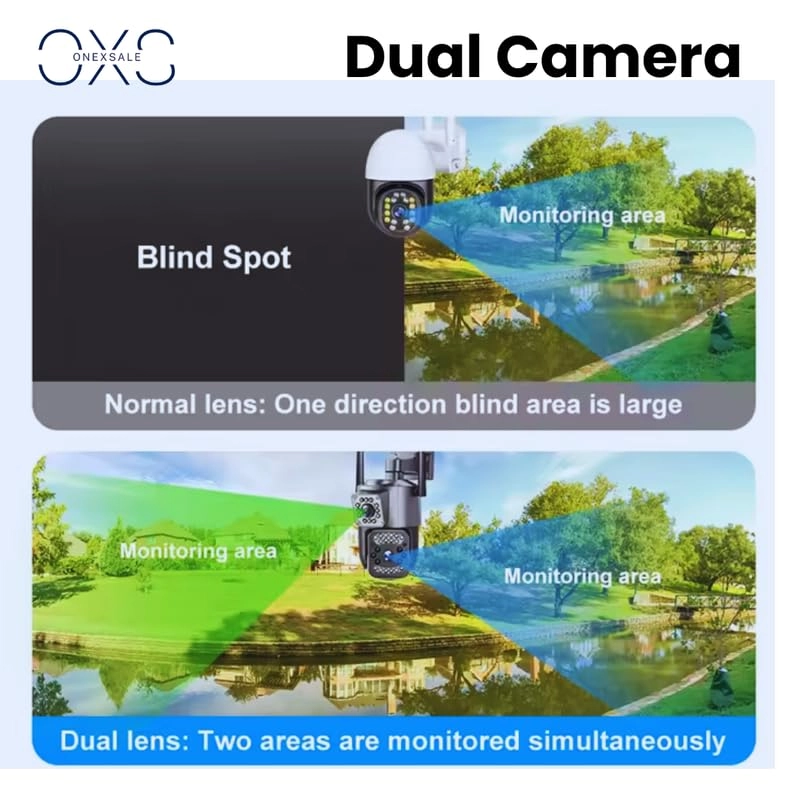 1080p Full hd WiFi PTZ Dual Lens CCTV Outdoor Camera