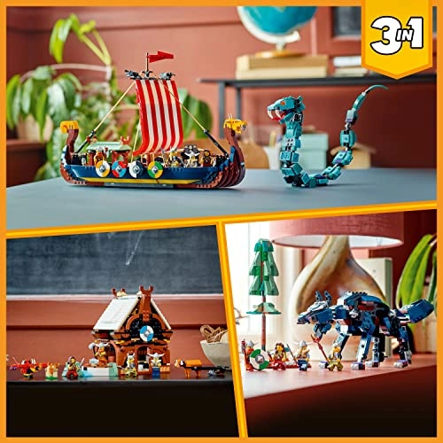 Creator 3in1 Viking Ship and The Midgard Serpent (31132)