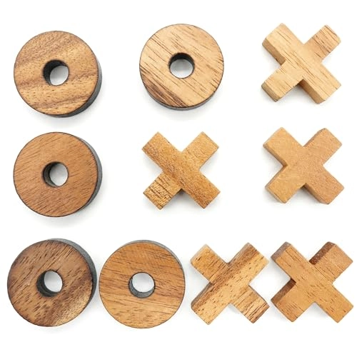 Tic Tac Toe - Wooden Brown
