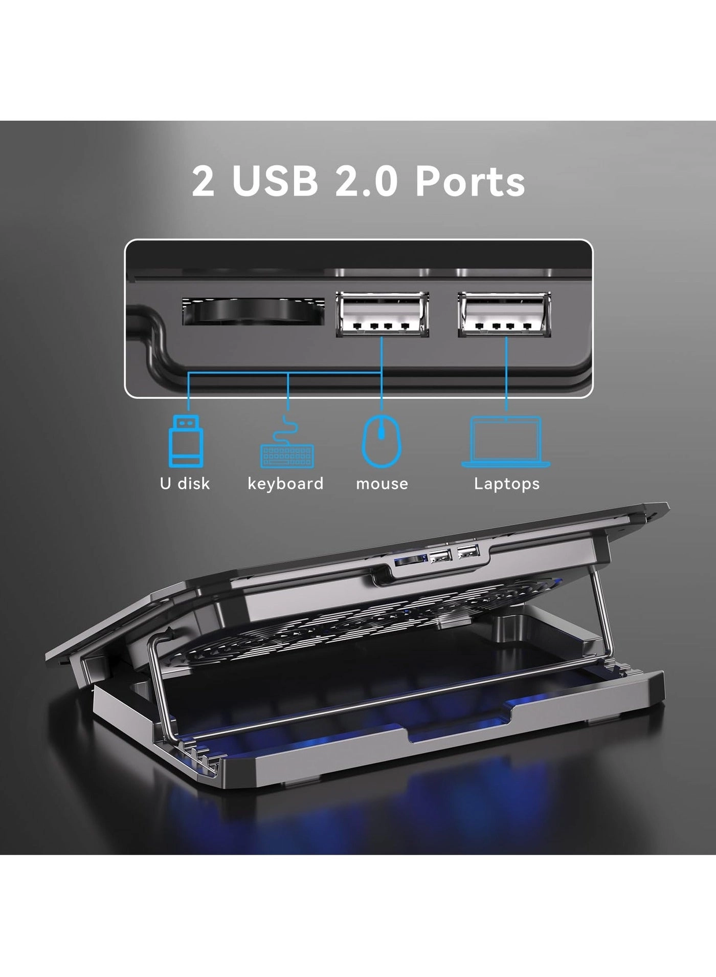 Laptop Cooling Table - Double fans