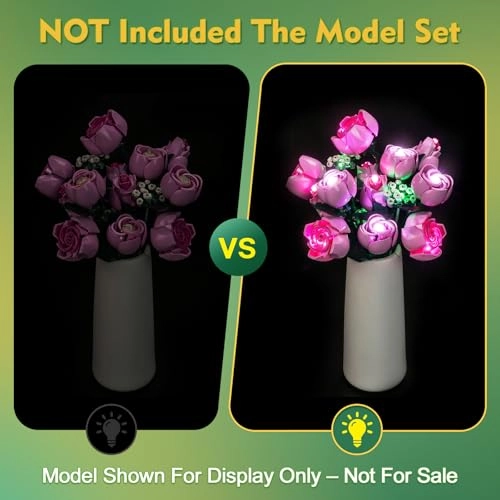 Light kit for LEGO 10374 Bouquet of Pink Roses