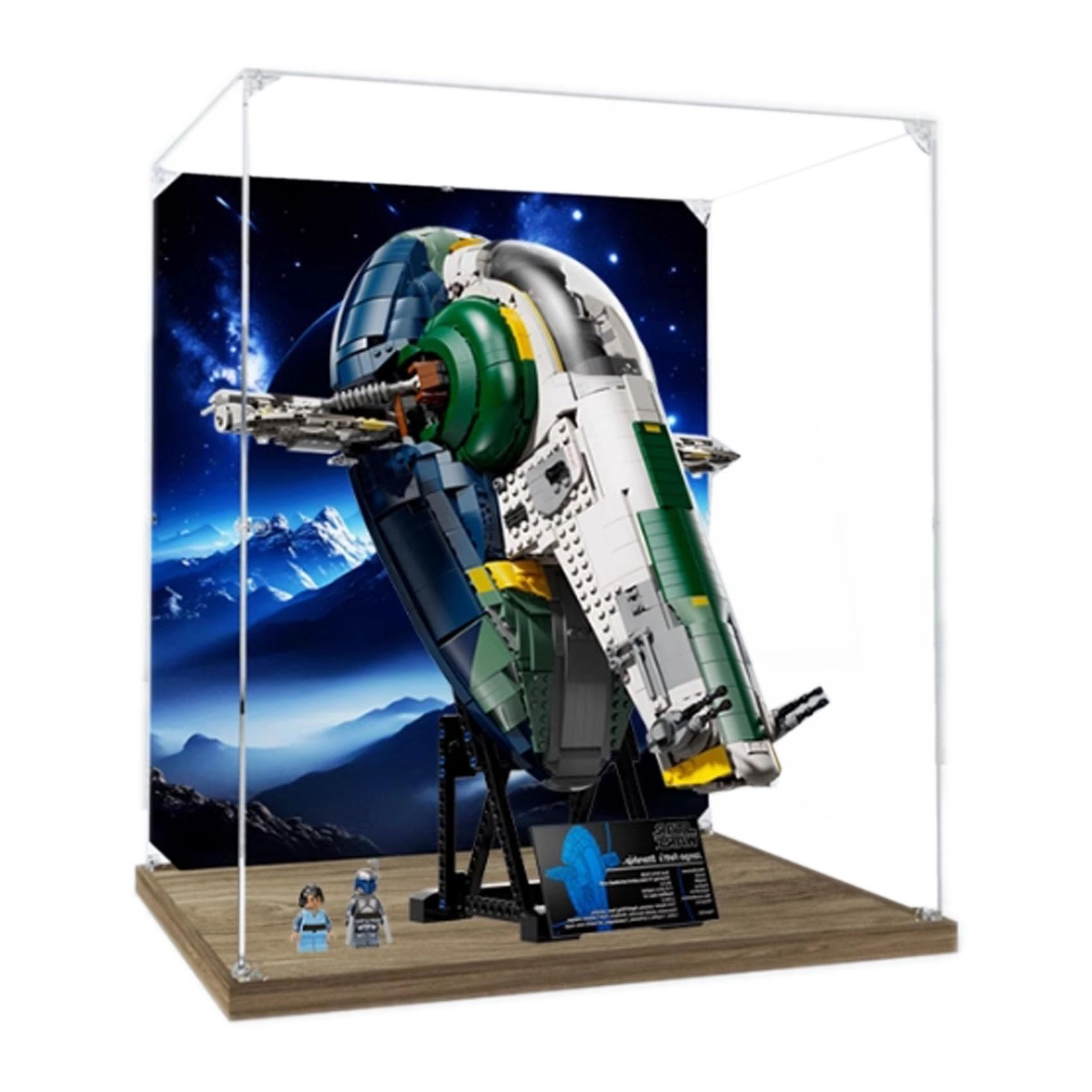 OOHNVJKI Acrylic Display Box for LEGO 75409 Starship Models