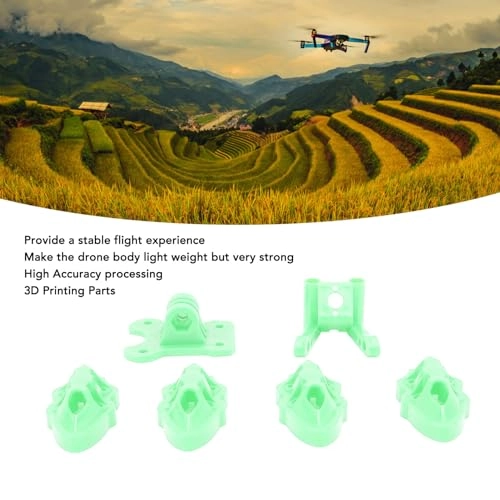 Camera Antenna Mounting Base Kit - FPV 3D Printed Green