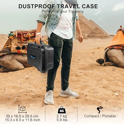 Waterproof Hard Case - 38 x 15.5 x 30.5 cm; 2.2 kg Compatible with DJI Mavic 3 Pro/DJI Mavic 3 Classic/DJI Mavic 3 Drone/Combo/DJI RC2/DJI RC/RC N1/RC N2 Remote and Accessories(Case Only)