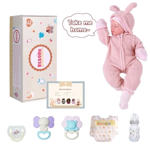 Reborn Baby Doll - 20 Inch Vinyl Cotton Girl Gift Box Ages 3+