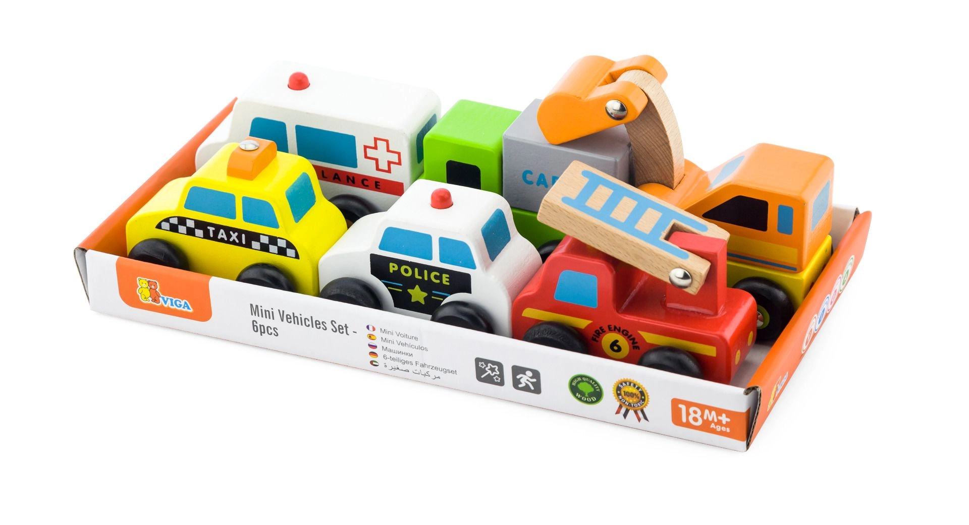 VIGA Mini Vehicles Set - 6pcs