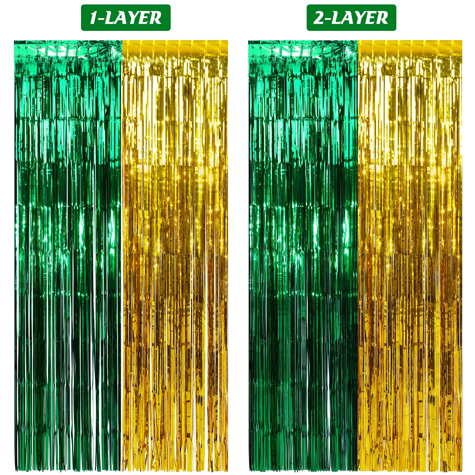 Foil Fringe Curtain - 3 Birthday Graduation Prom Wedding Pack