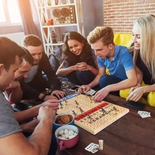 Horse Race Board Game - 11 Horses 4 Dice Solid Wood