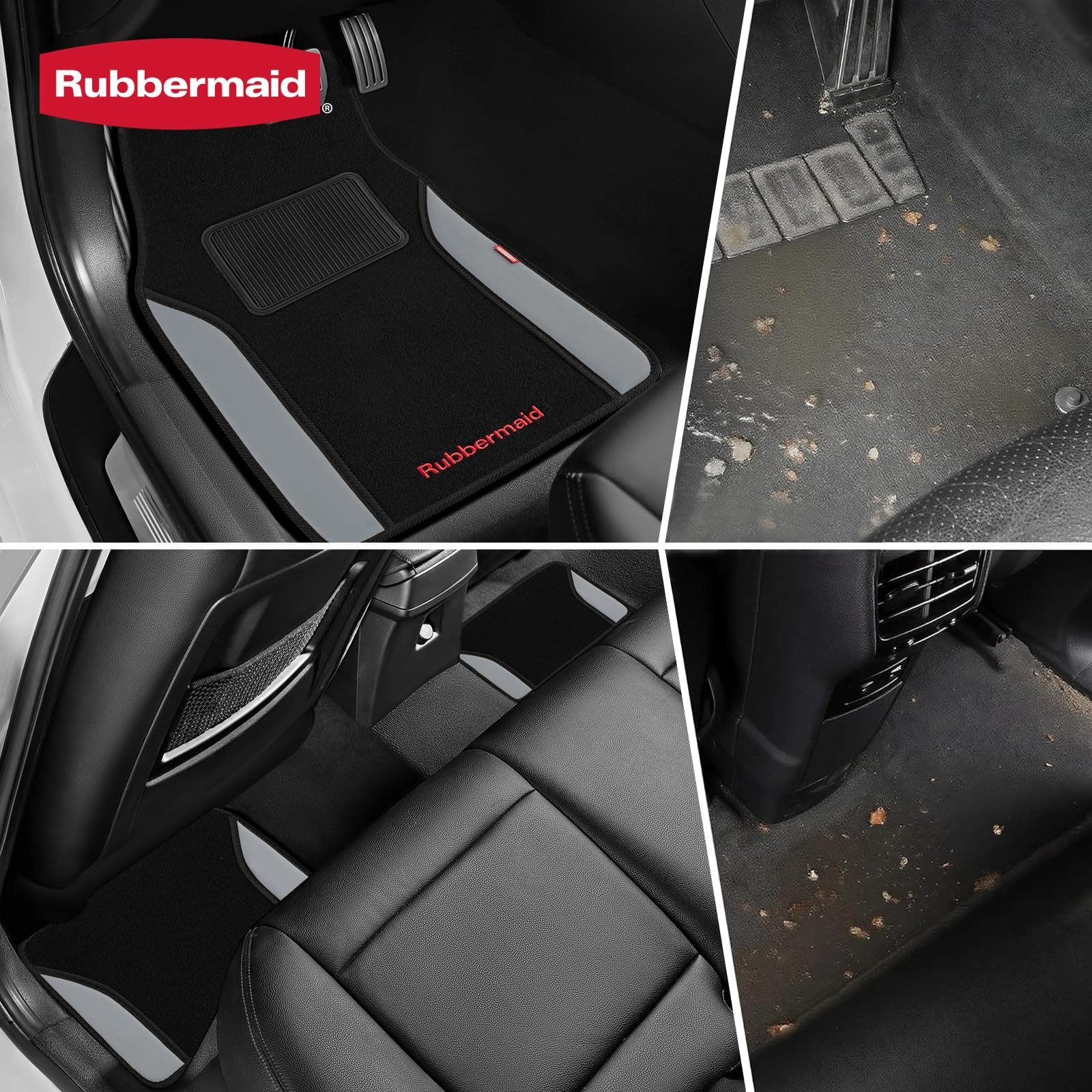 Car Mats - Gray Carpeted Universal Fit