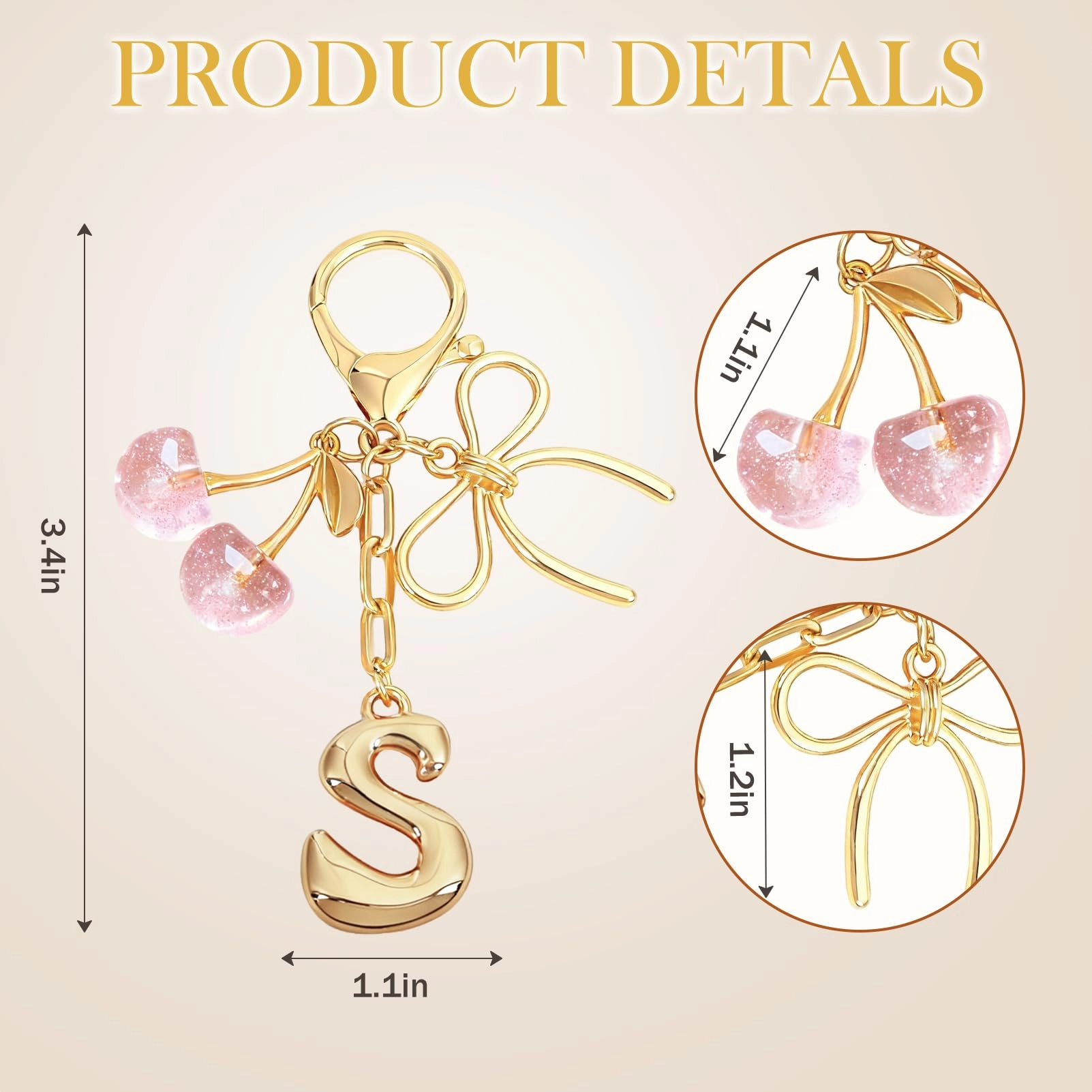 Initial P Keychain - Letter