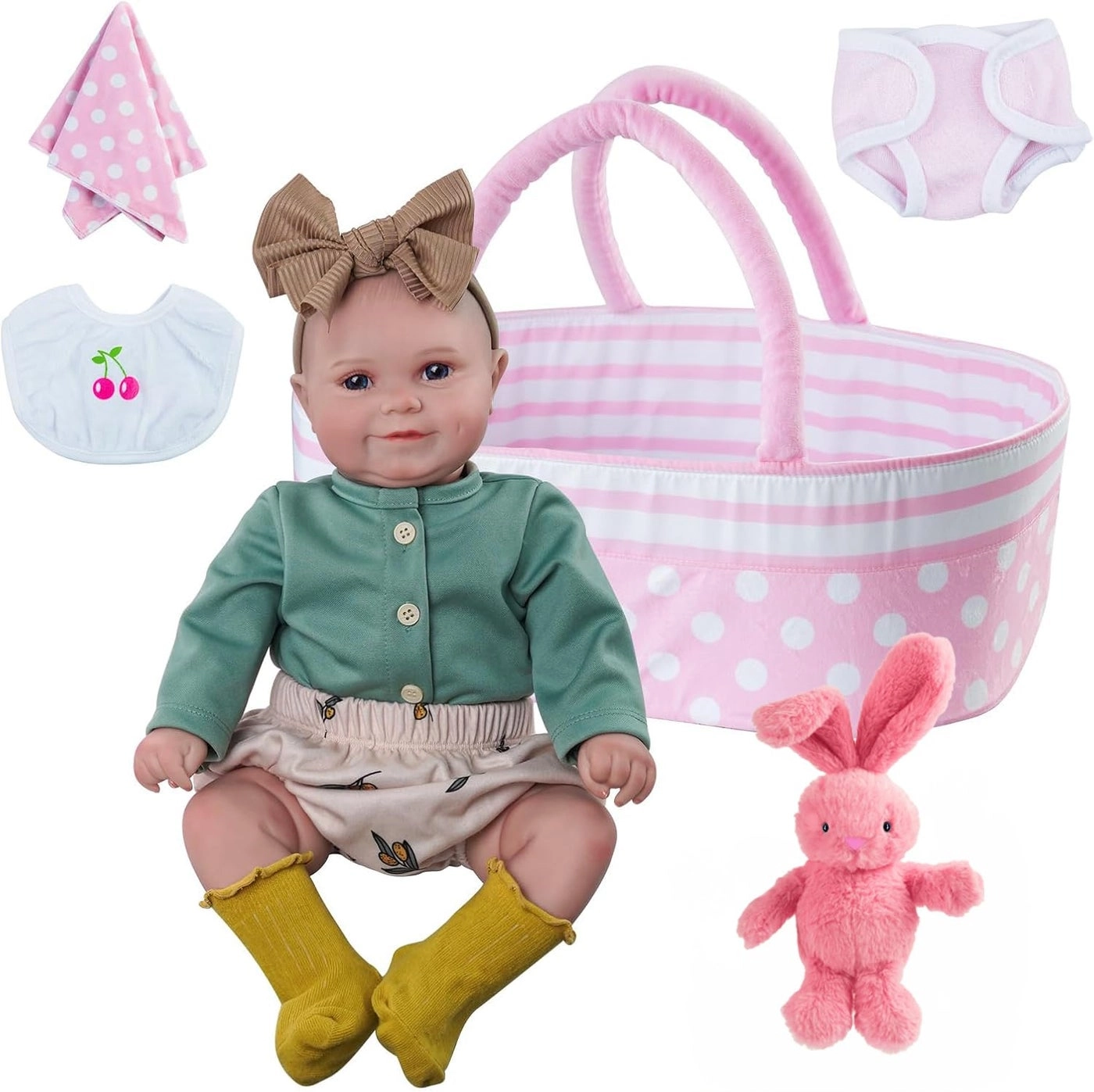 Reborn Baby Doll - 20 Inch Soft Fabric Vinyl Ages 3+