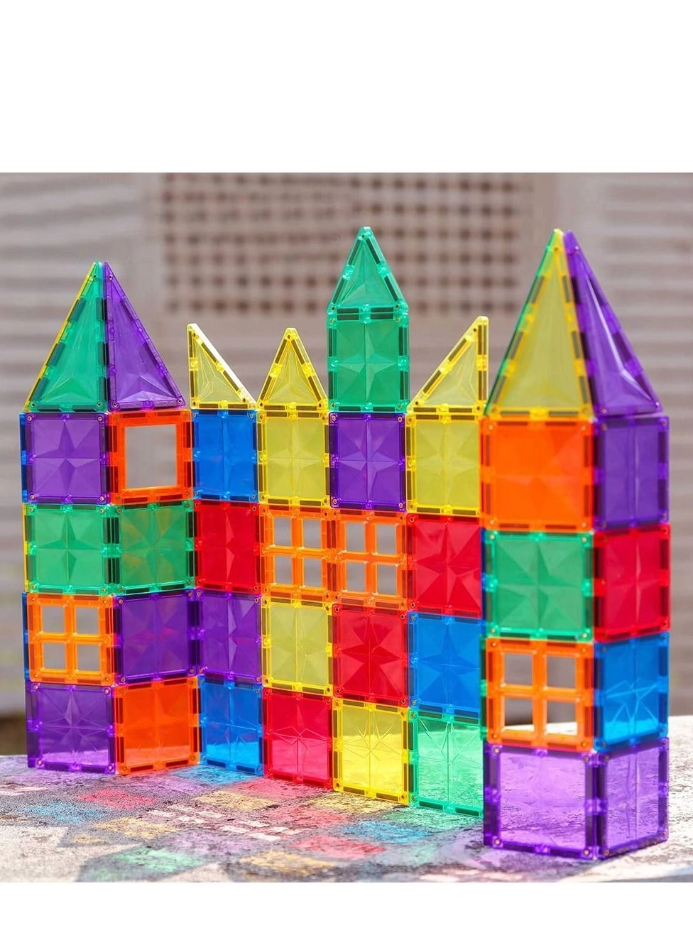 3D Star Magnetic Tiles - 108 pieces