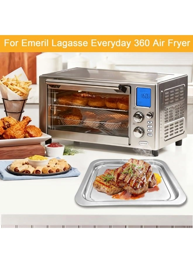 Air Fryer Grill Pan - 12''×10'' + Air Fryer Wire Rack - 12.4''×10''