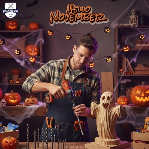 Brad Point Drill Bit Set - High-Speed Steel Titanium Coated 10 Pcs 1/8"-1/2"