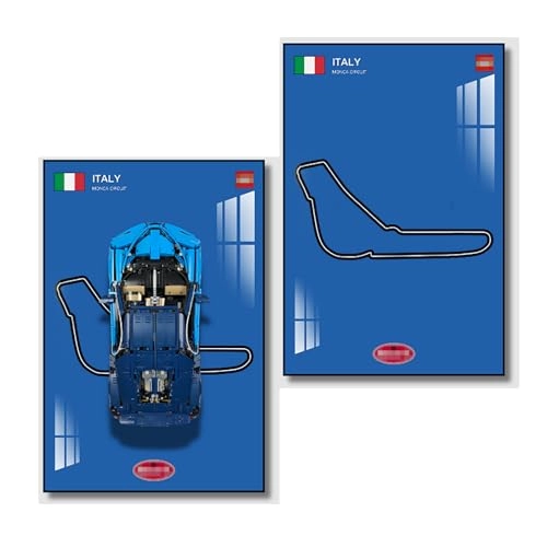 Technic Bugatti Chiron Race Car (42083) - Display Wallboard Monza Circuit in Italy