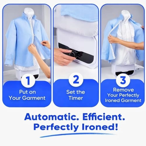 Upright Garment Steamer - 1400W Automatic Inflatable Form