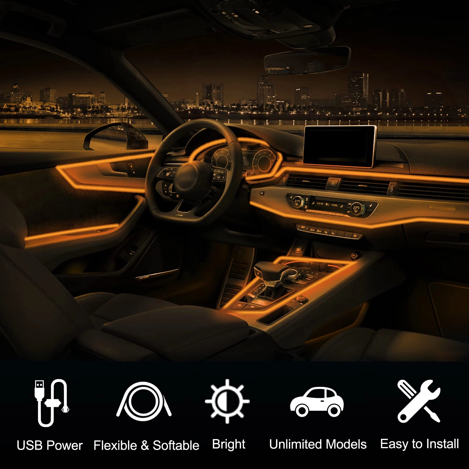 El Wire Interior Lights - 3m