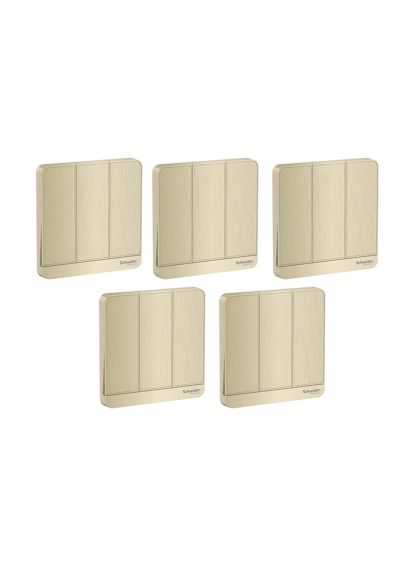 Schneider Electric AvatarOn 16AX 3-Gang 2-Way Switch - 5 pcs