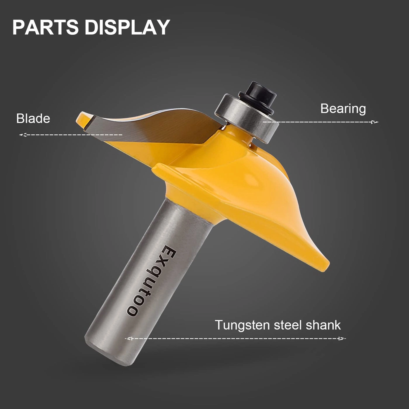 Router Bit - 1-5/8"" 1/2"" 3Pcs Set