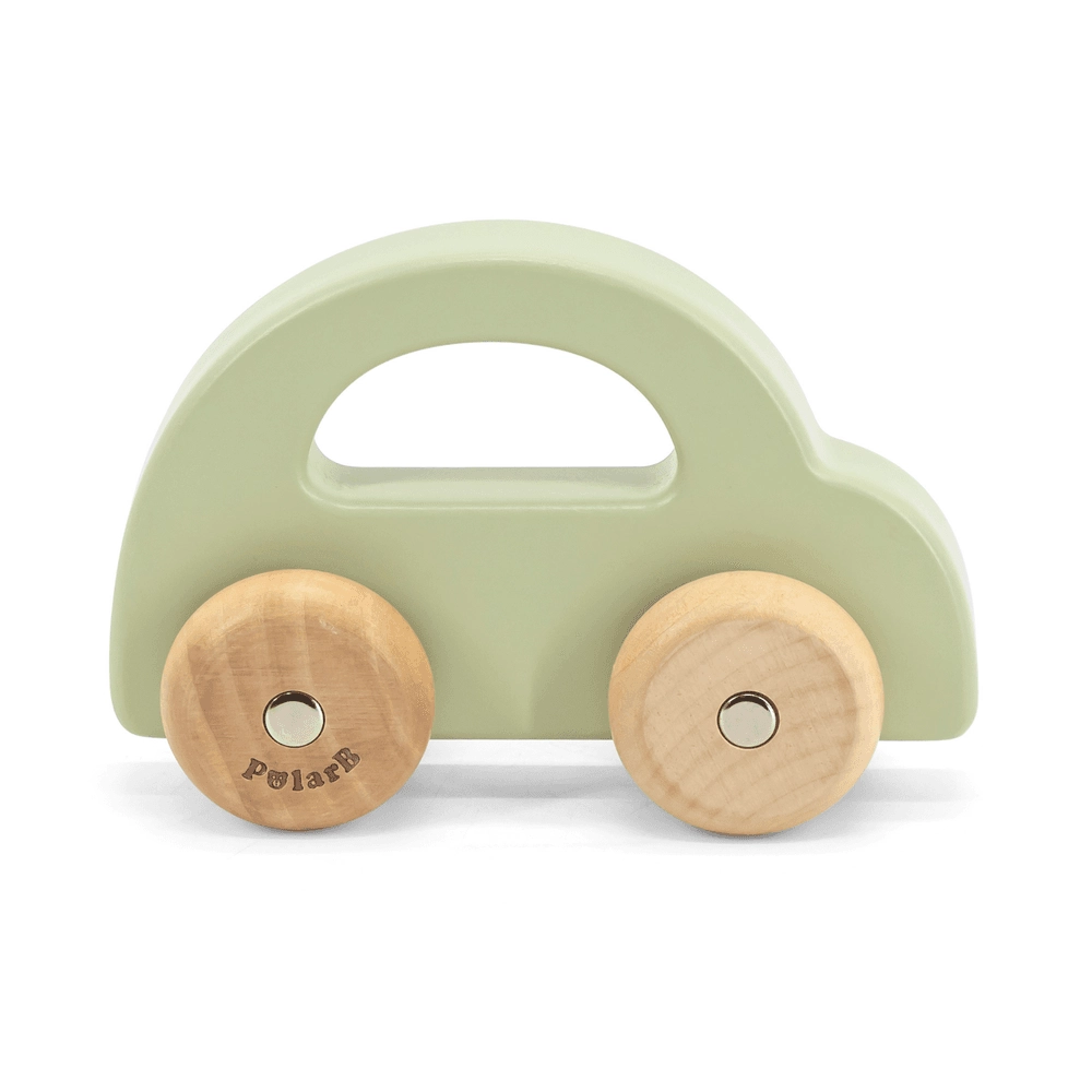 PolarB Wooden Push And Pull Car - Suitable for 6 months & above