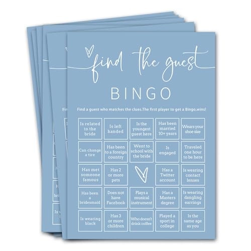 Bridal Shower Bingo - 25 pieces Unisex-Adults